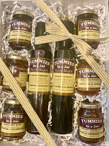 Gift Box with any 2 Vinaigrettes and any 6 Small Jars of Jams or condiments